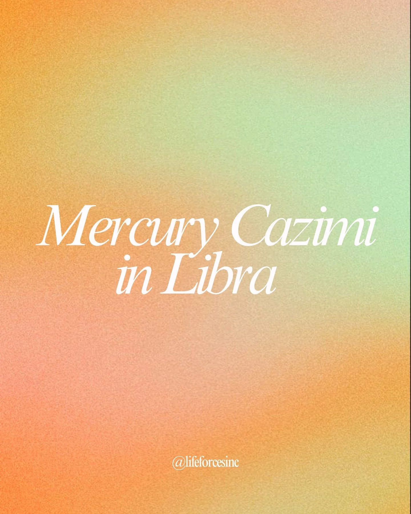 Tomorrow, September 30 we have a beautiful Mercury Cazimi in Libra. 
⠀
What&rsquo;s Mercury Cazimi? It&rsquo;s when Mercury goes into the heart of the Sun, or exactly aligns with it. 
⠀
Anytime we have a conjunction, or when two planets are in the sa