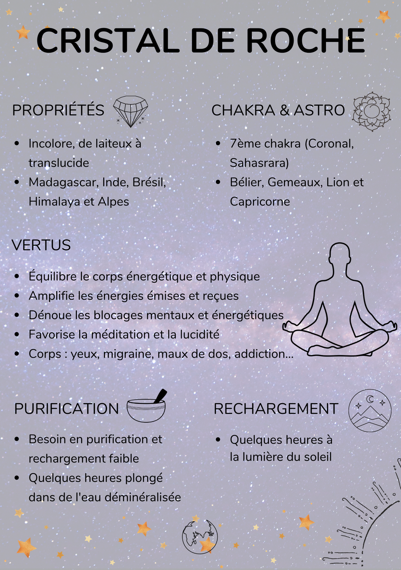 Cristal de roche : Vertus, propriétés et bienfaits — Le Palissandre