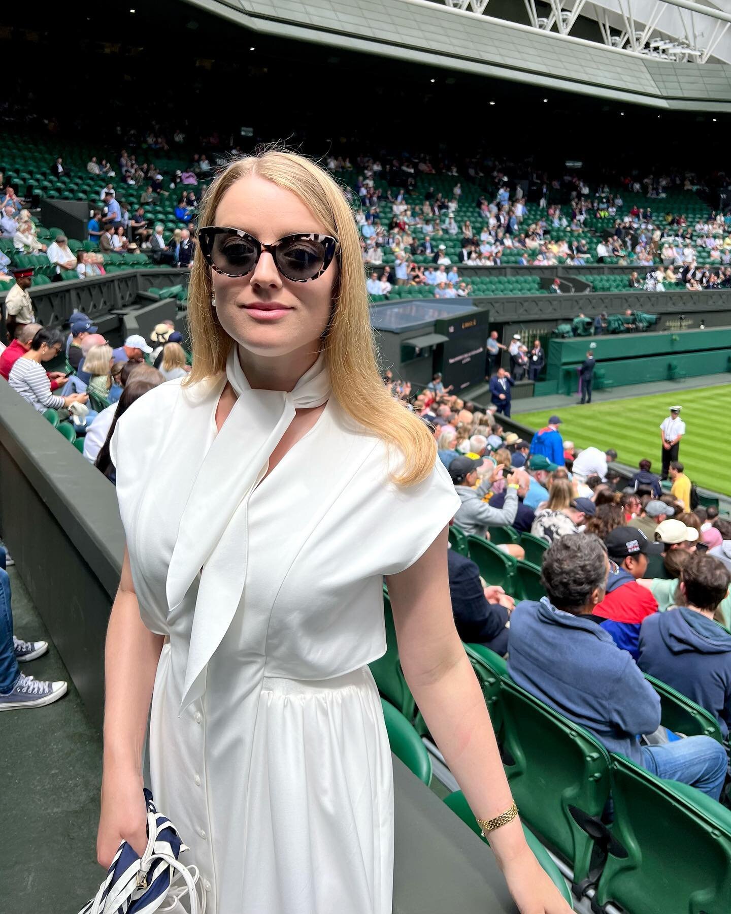 A joyful afternoon @wimbledon. My friend @hanakomaeda designed this &lsquo;Championship Dress&rsquo; for @adeam. We met in Tokyo this spring and I love her work. #London #Wimbledon #Adeam