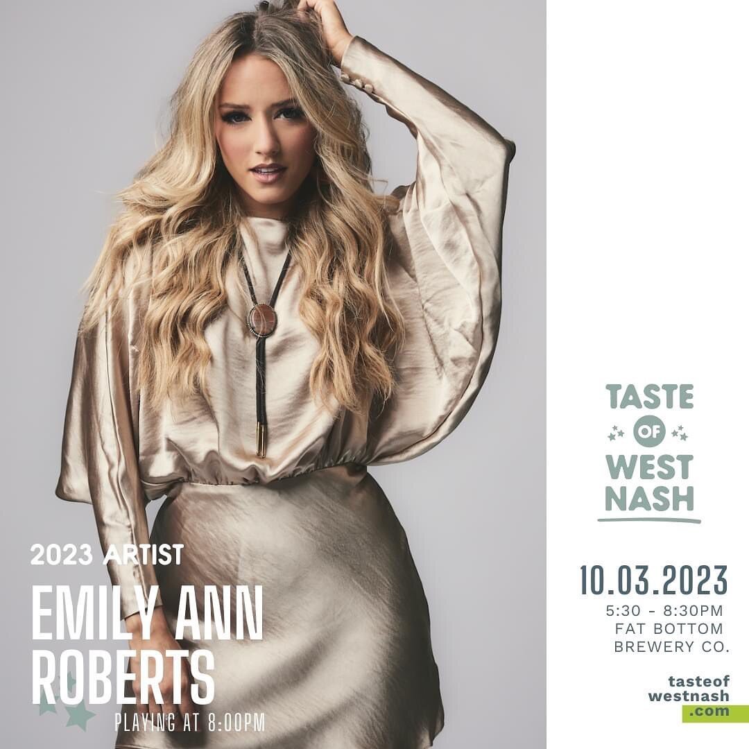 Welcome to Taste, our final artist, Emily Ann Roberts! 

Since launching her career, Roberts has now played the coveted Opry stage 16 times. Before that, she made a name for herself on Blake Shelton&rsquo;s team on The Voice before she&rsquo;d even g