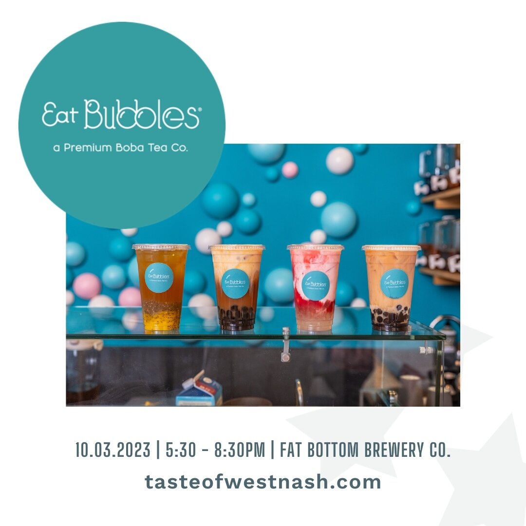 Eat Bubbles is a new vendor to Taste this year and we can't wait to try one of their infamous Boba teas! ⁠
⁠
In preparing their handcrafted drinks, Eat Bubbles uses the finest quality artisan teas. They source their teas from family-owned tea gardens