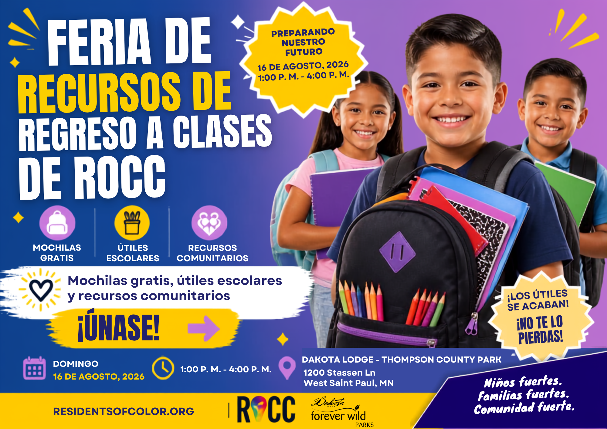 Feria de Recursos de Regreso a Clases de ROCC