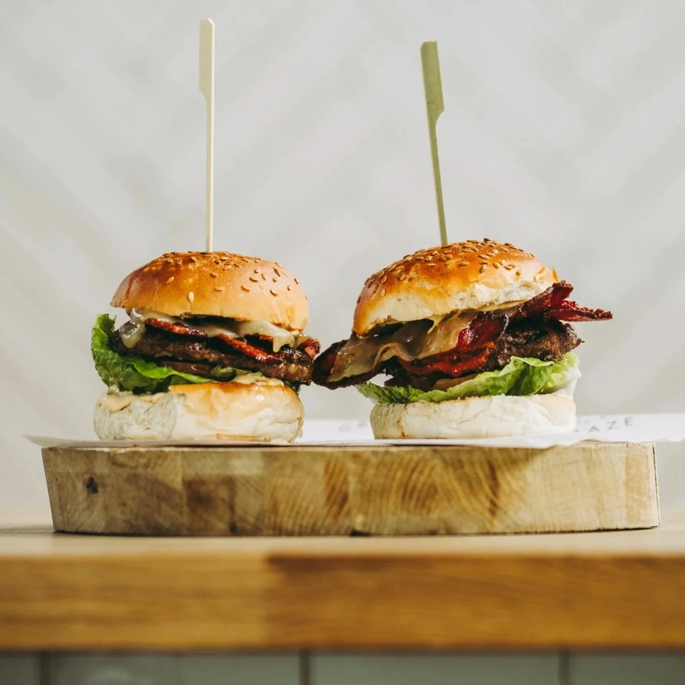 Two Burgers from the Graze Cafe in Cattle Country