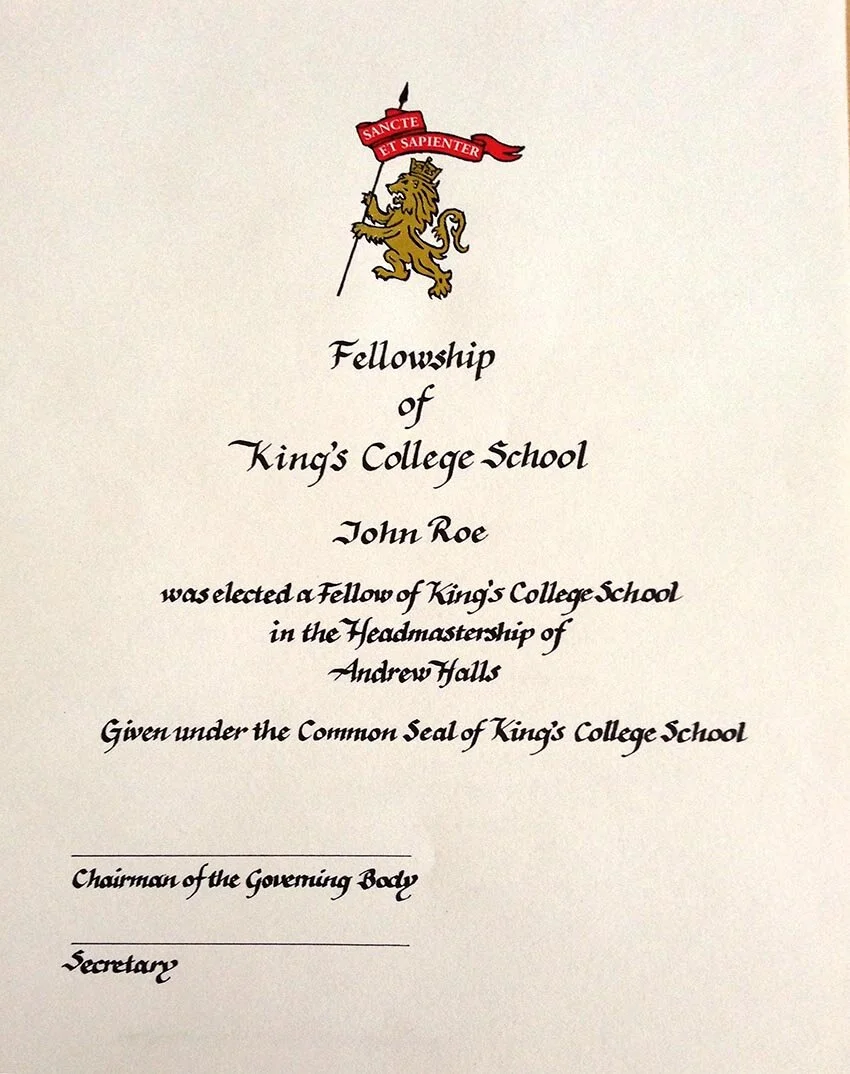 calligraphy certificate