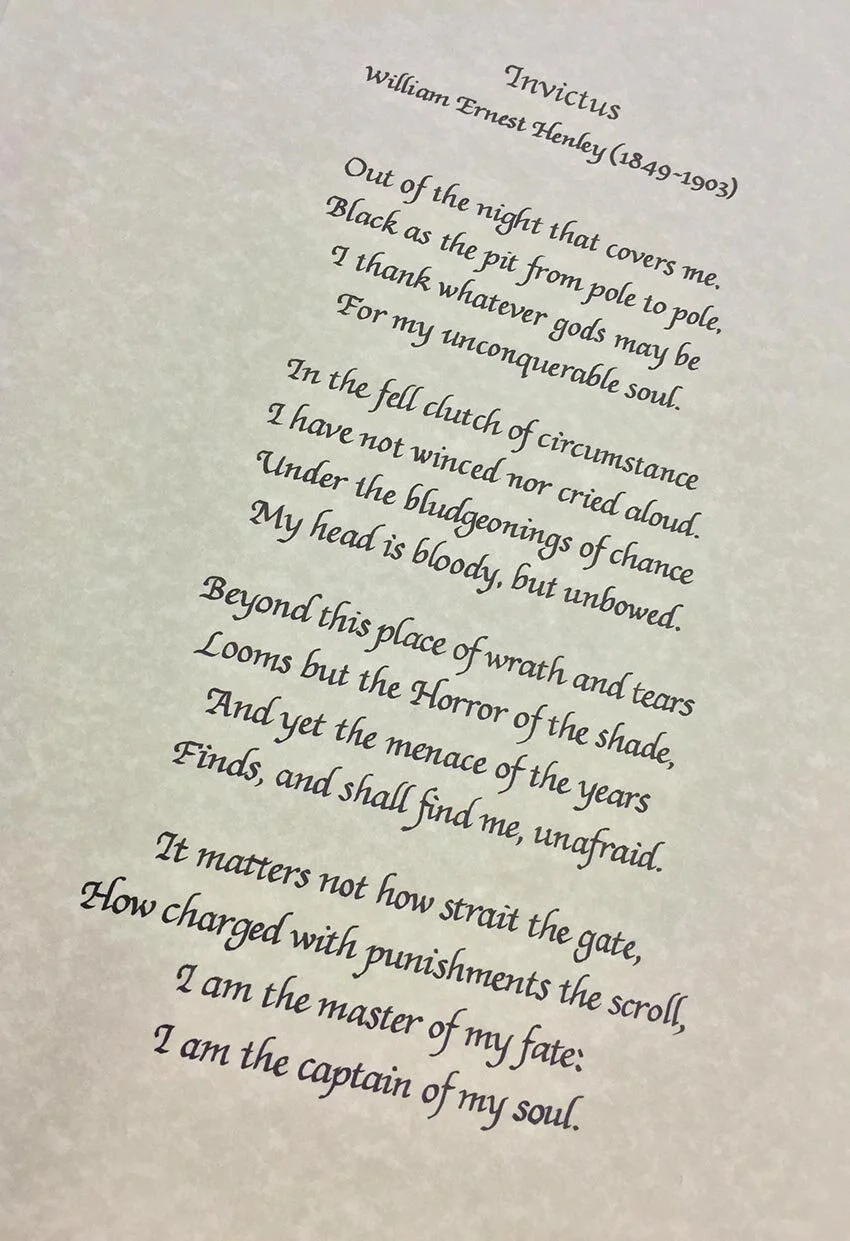 Calligraphy invictus