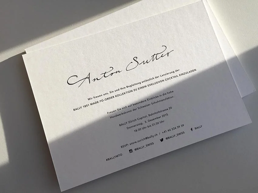 Calligraphy invitation