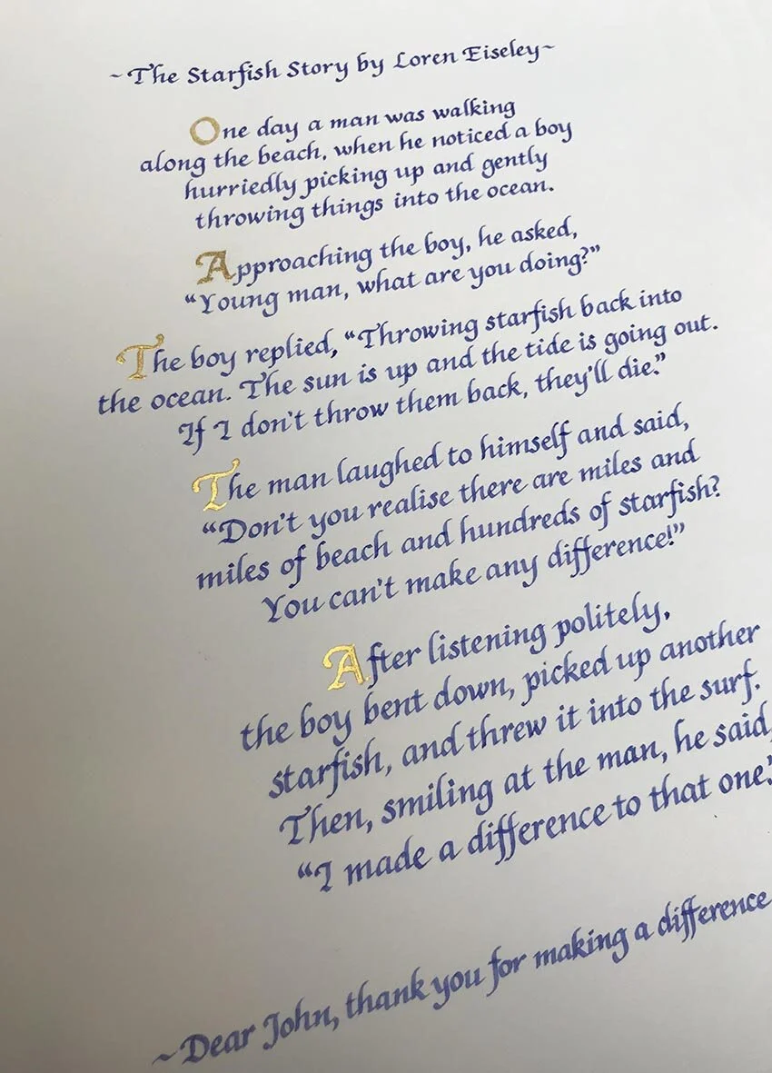 Calligraphy first wedding anniversary