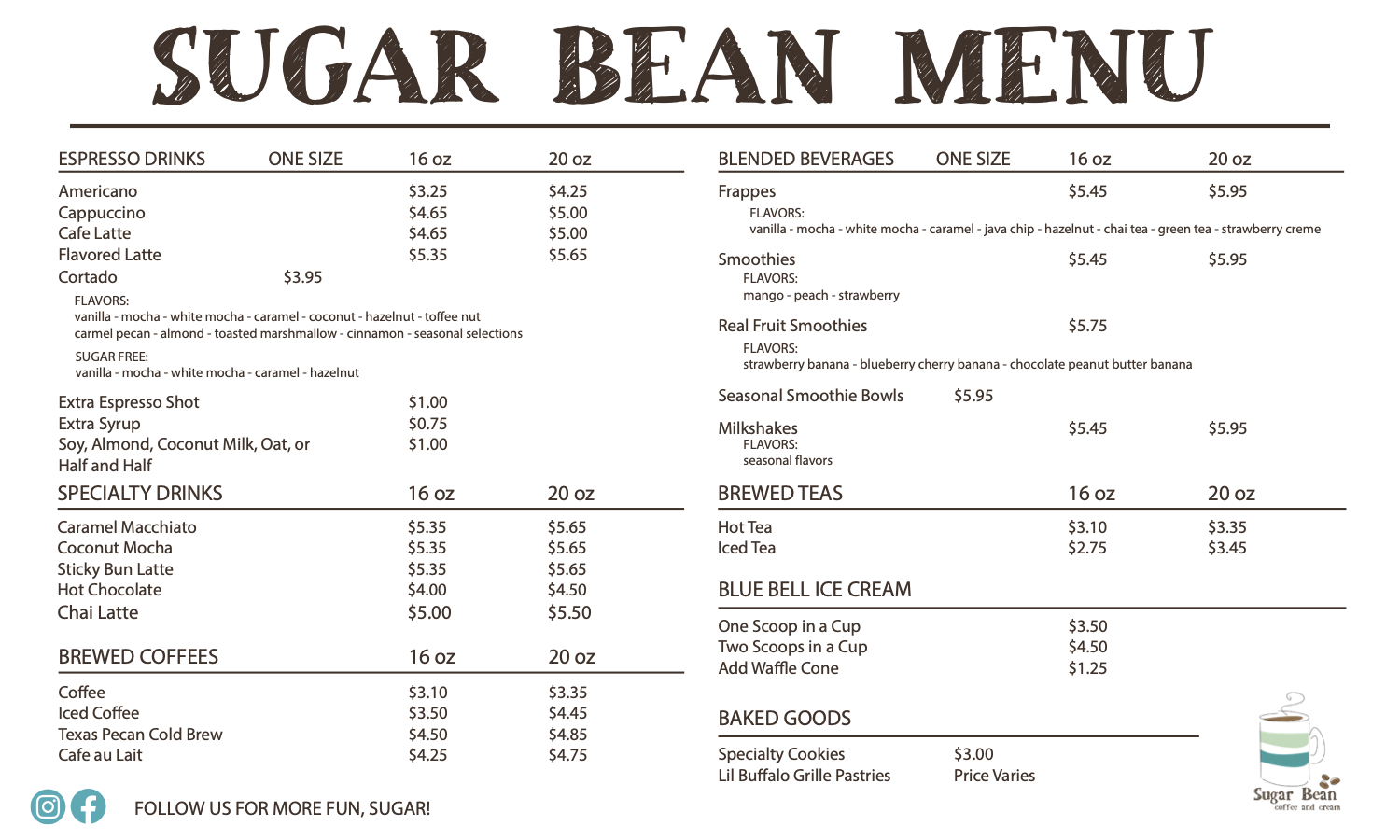 Sugar Bean Coffee & Cream
