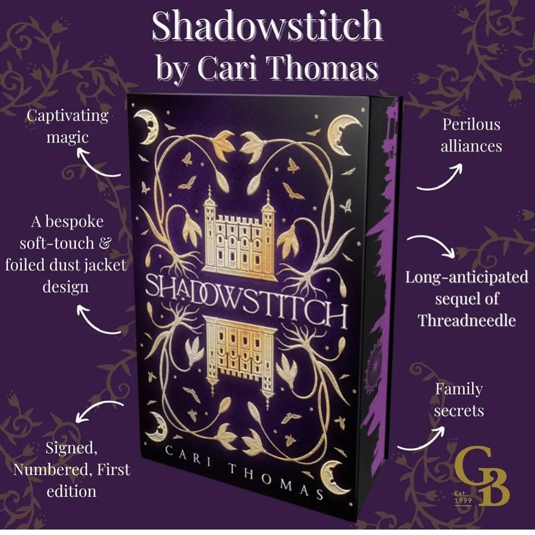 So proud and honoured to be announcing this @goldsborobooks #Shadowstitch special edition. Goldsboro has been so hugely supportive of my series and when I found out they were going to be doing another special edition I was so thrilled and thankful. W