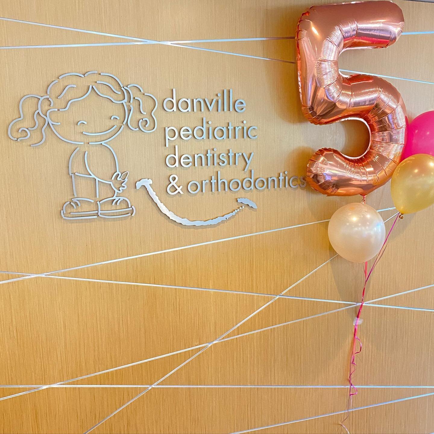 🌟 F I V E 🌟
Happy birthday to Danville Pediatric Dentistry and Orthodontics! Today marks 5 years in the new office and 12 years as a practice in Blackhawk. We are so grateful to our sweet families we get to see grow up before our eyes. It&rsquo;s a