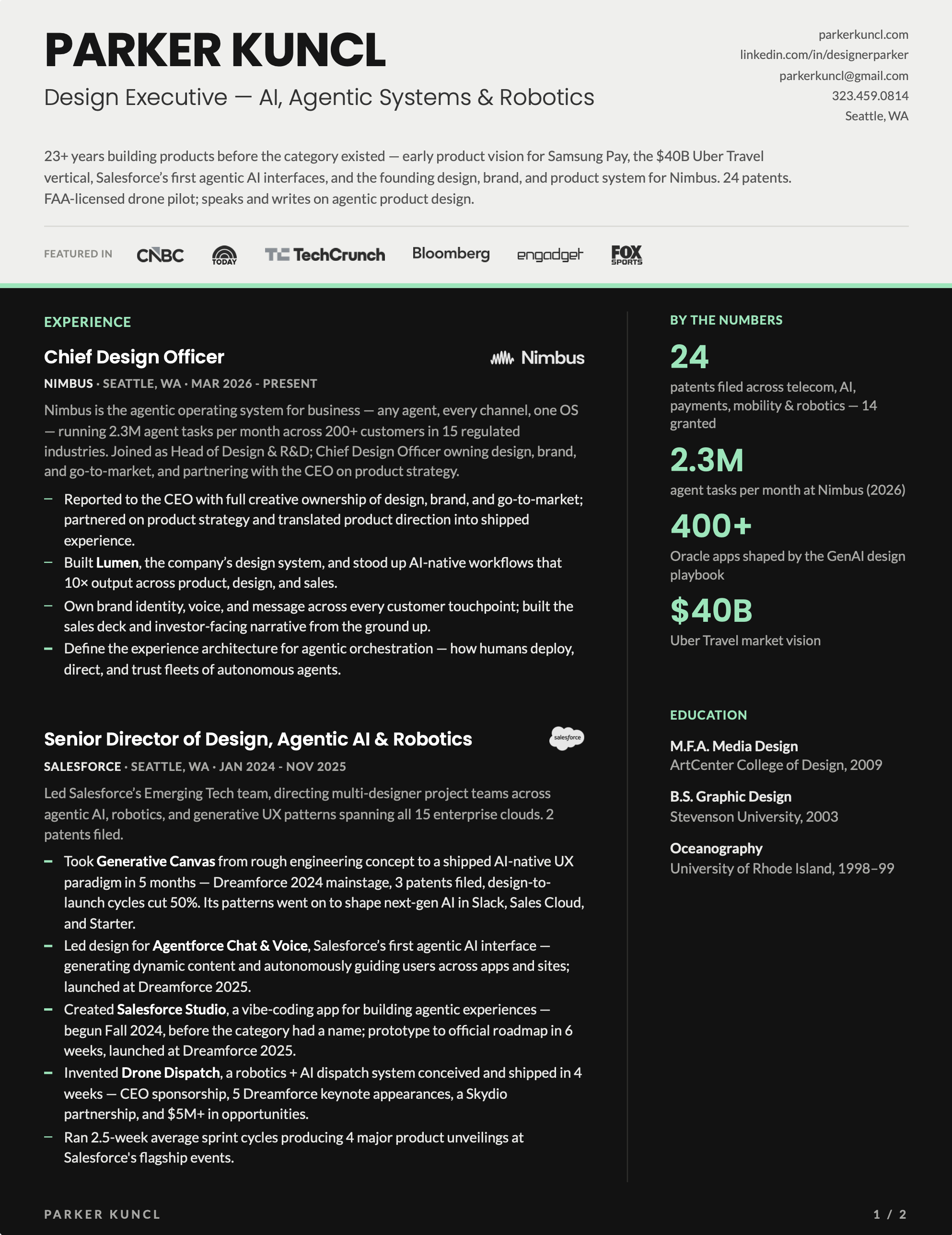 Parker Kuncl's resume