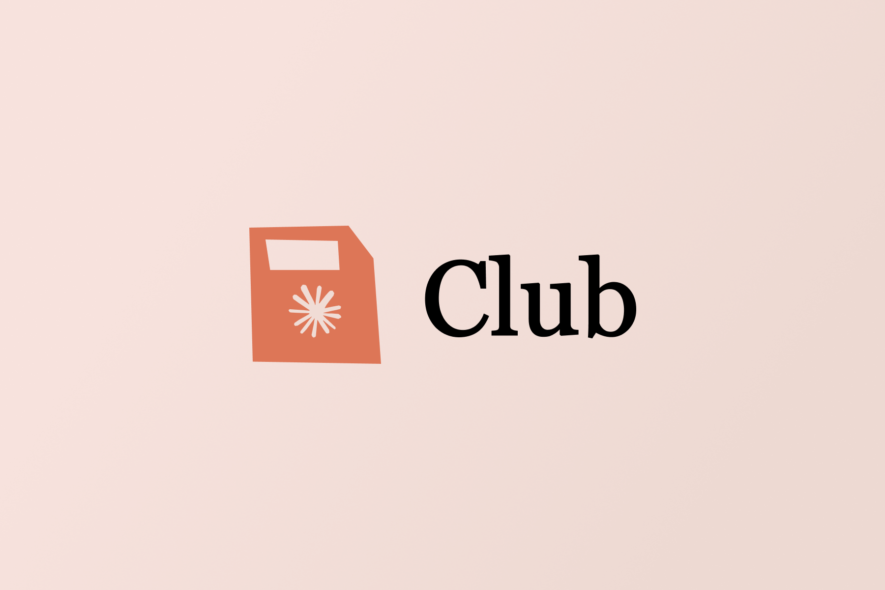Het logo van Claude, maar er staat Club, met ook een floppy bij.