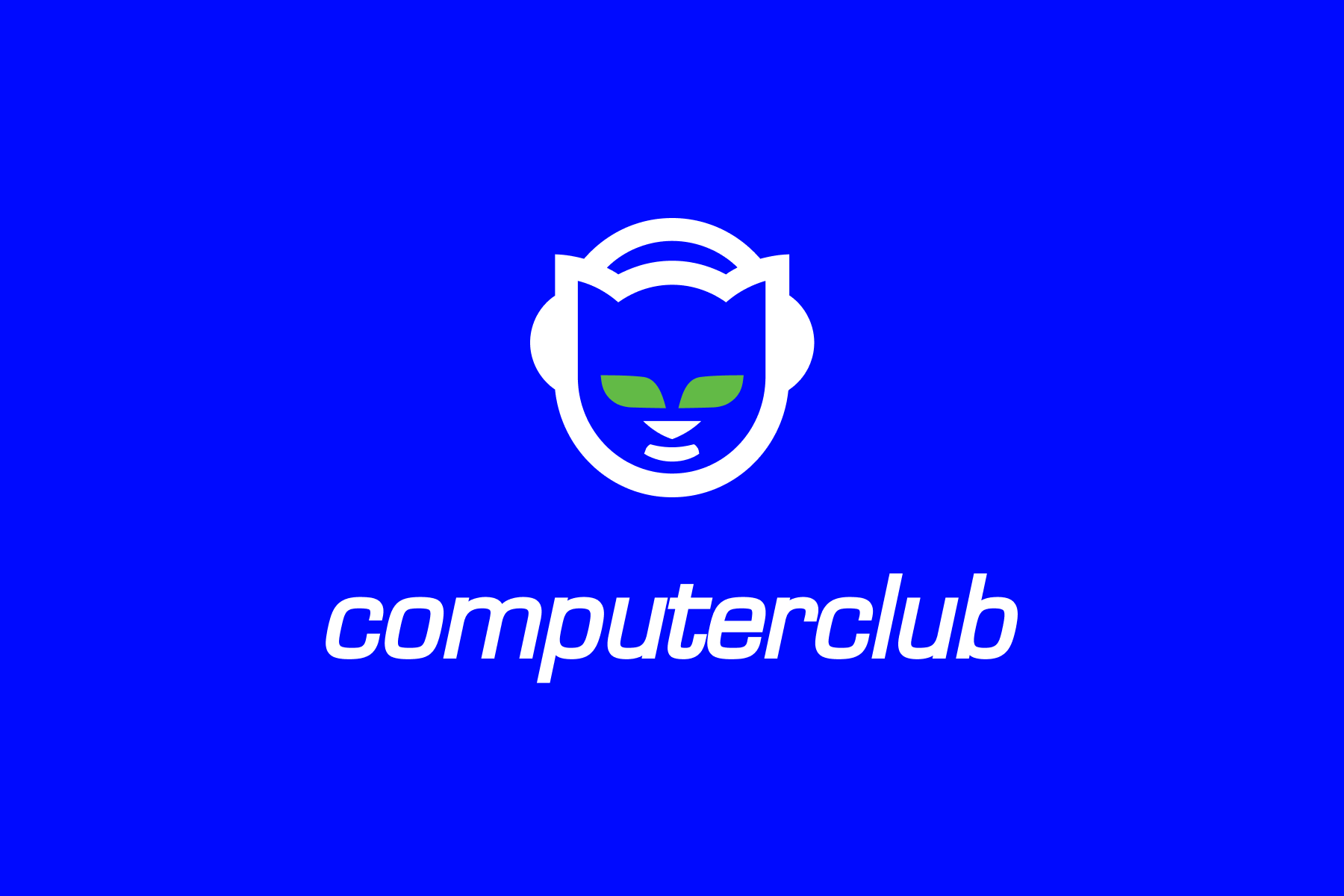 Napster-logo, maar er staat Computer Club.