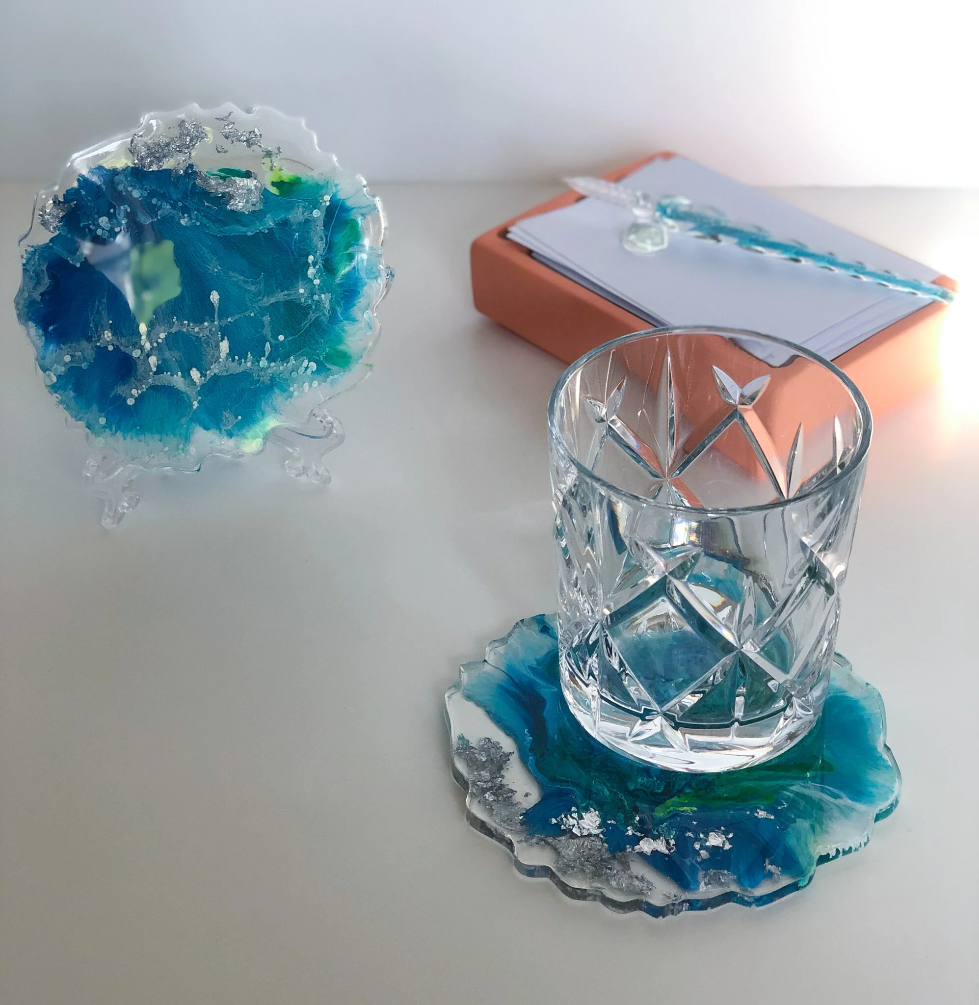 Mermaid Blue swirl Coaster