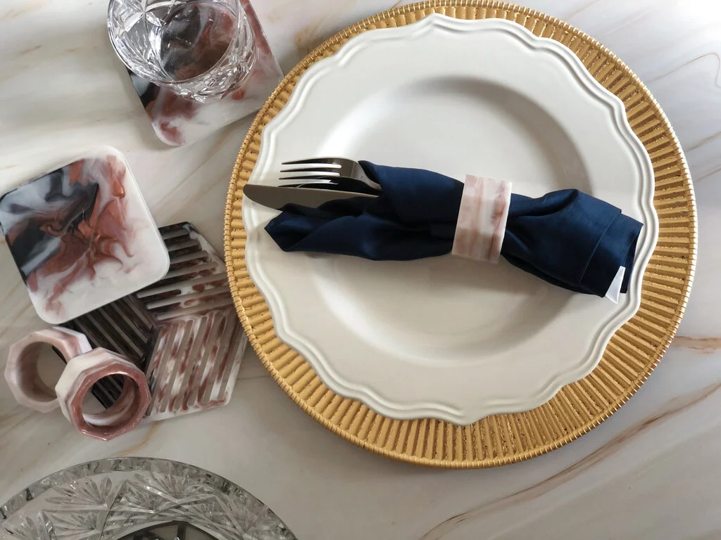Trivet, Napkin Ring and Coaster Set