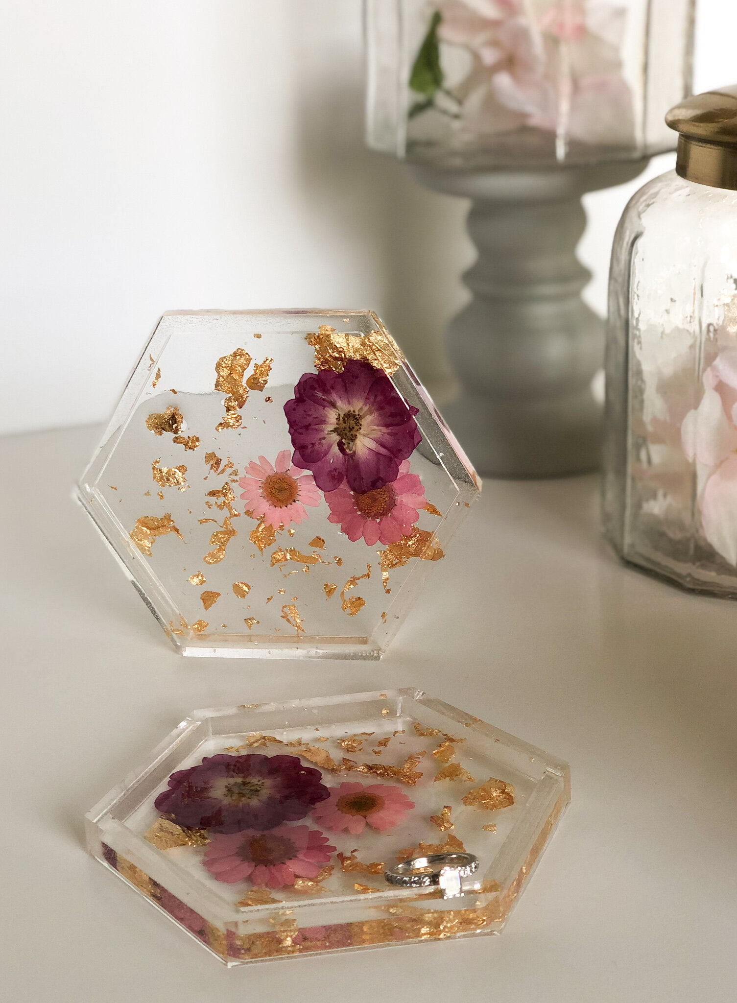 Pink Flower and gold flake 1.jpg