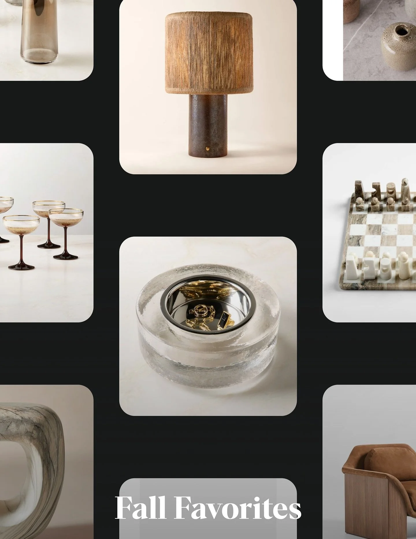 🍂 Fall Favorites Are Here 🍂
This season, I&rsquo;m embracing rich textures, warm neutrals, and sculptural forms &mdash; pieces that bring a sense of calm and cozy sophistication to any space. From artisan glassware to hand-carved decor, these are m