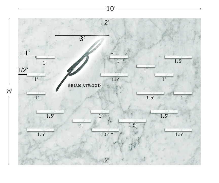 Brian Atwood Steve Madden at Sole Commerce booth mock design wall 1