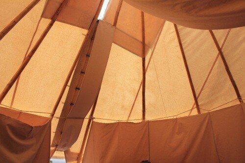 inside a tipi