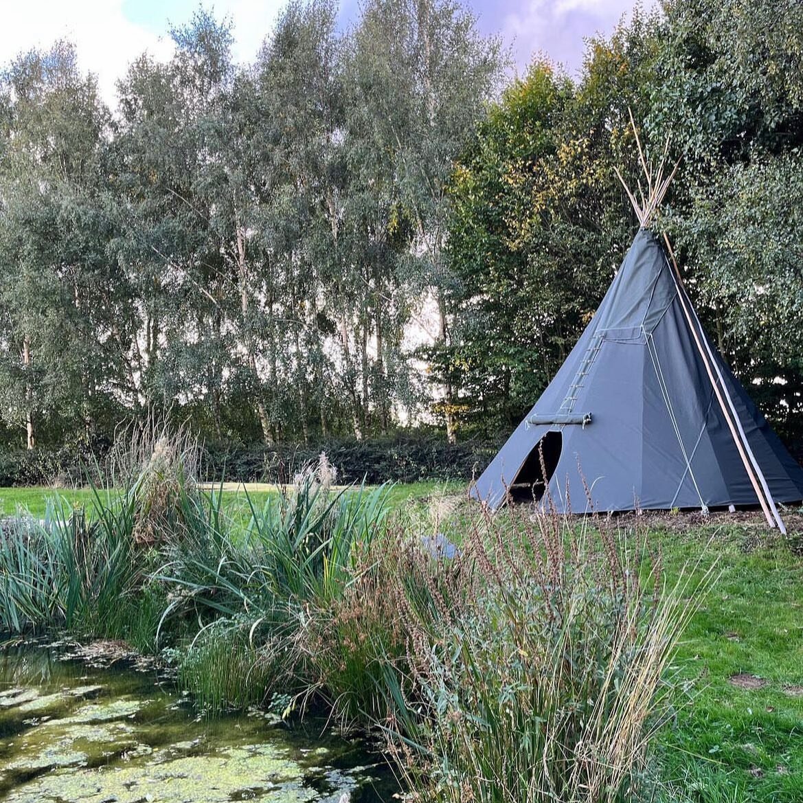 Looking for a last minute tipi? All of our tipis are bespoke made but we just so happen to have 3 tipis - 16ft and 18ft diameter in this lovely olive green colour, we are able to sell them at &pound;200 discount each!! Perfect colour for retreat spac