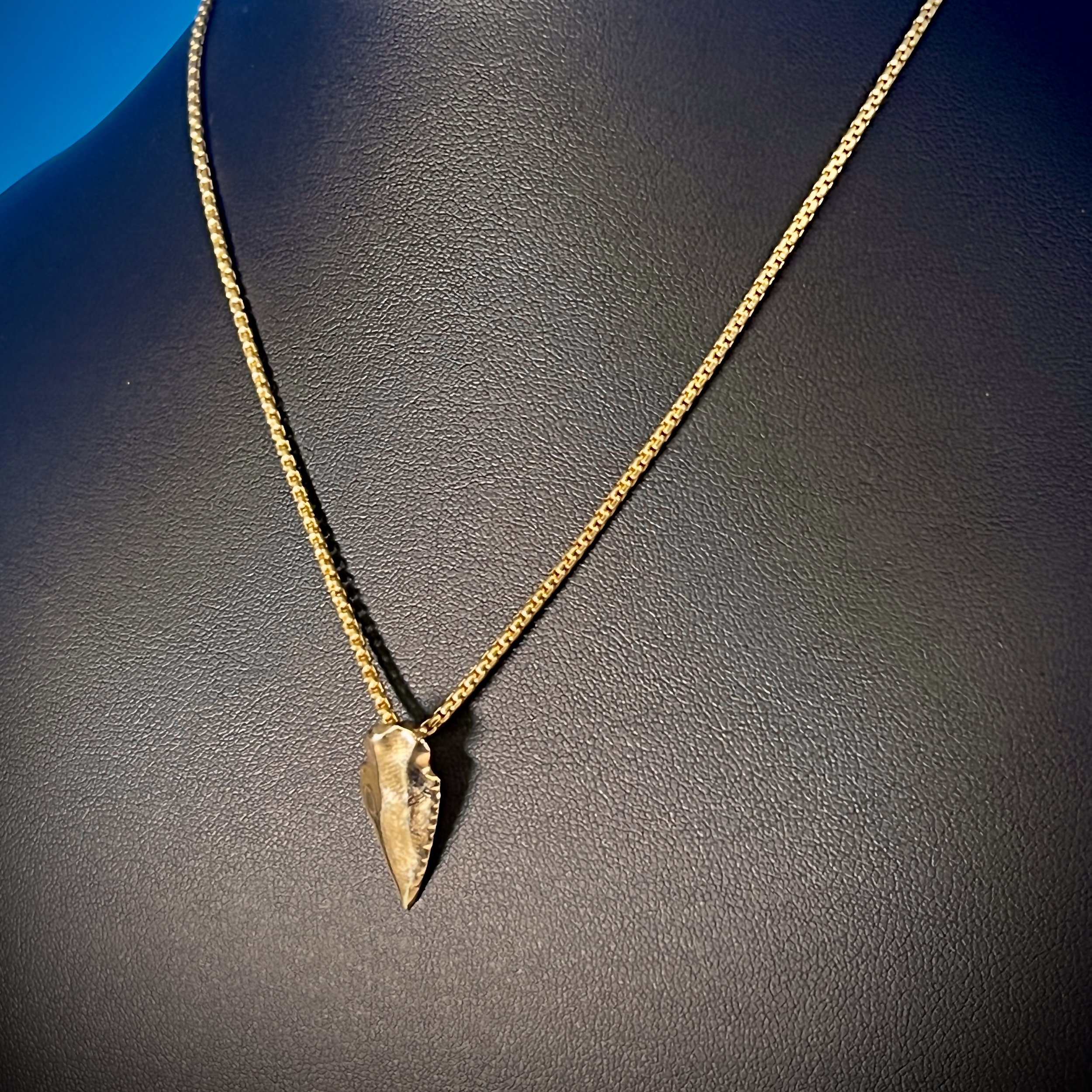 5306 14k Gold Arrowhead and Rounded Box Chain fashion.jpg
