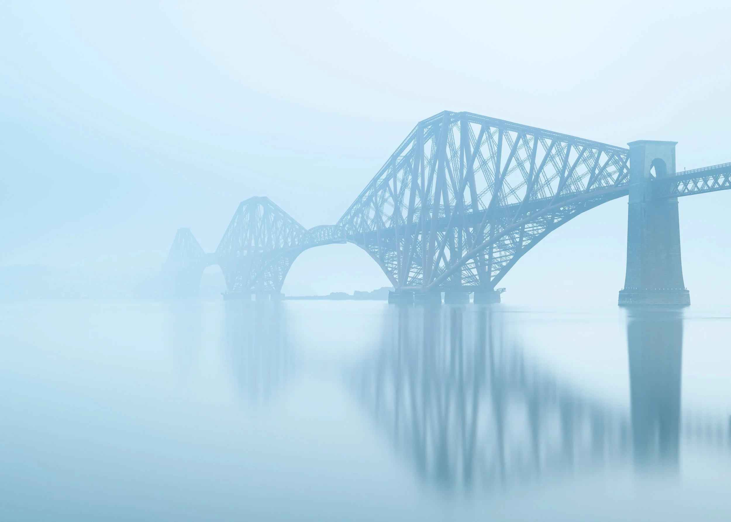 Foggy bridge print of the forth rail bridge in south queensferry.  Edinburgh Art Print.  Photography Prints