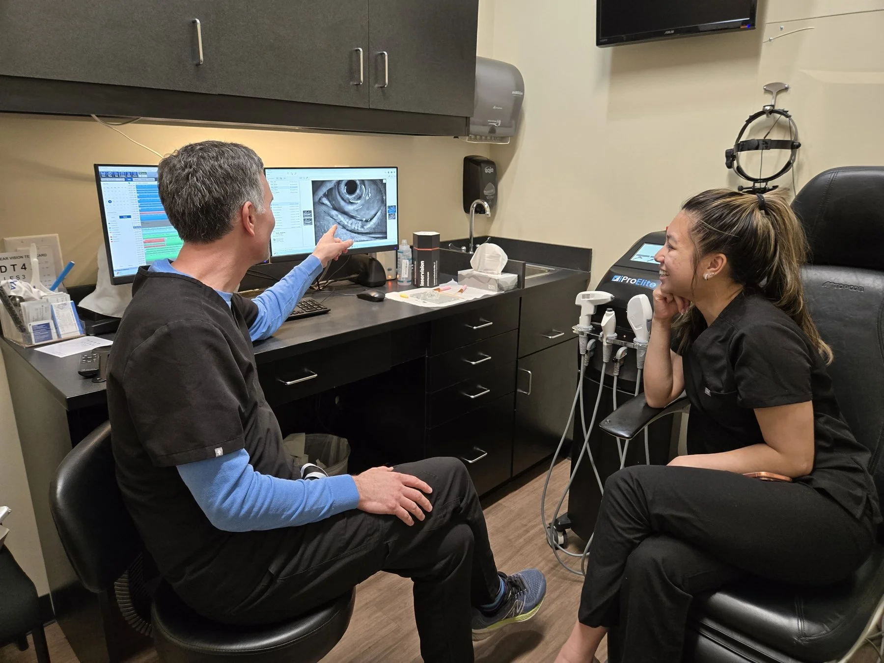 Dry eye consultation to review IPL treatment safety and candidacy