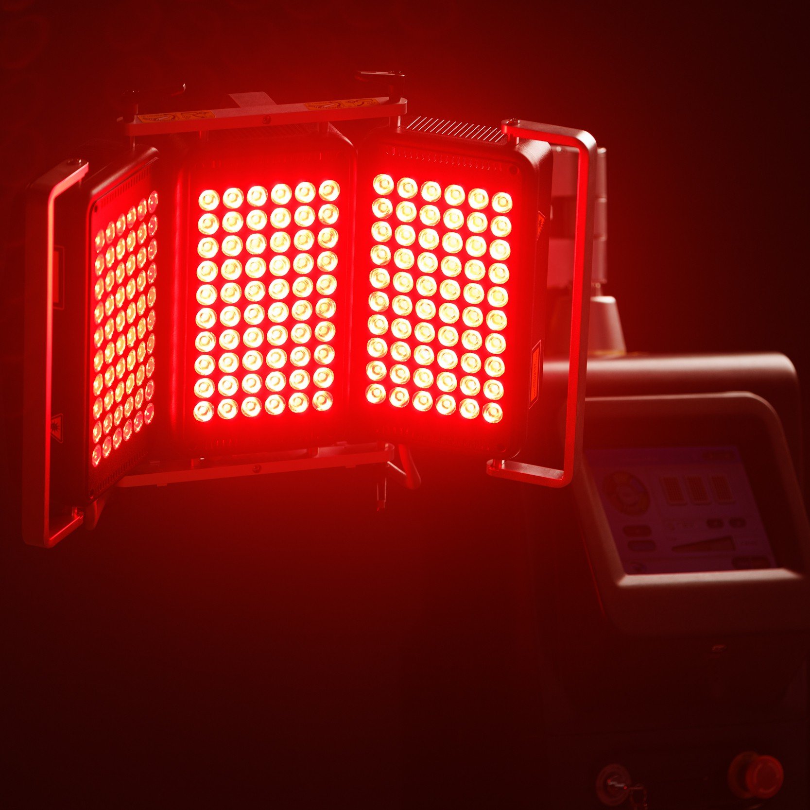 MDelite InfinityPro red light therapy device used for dry eye treatment
