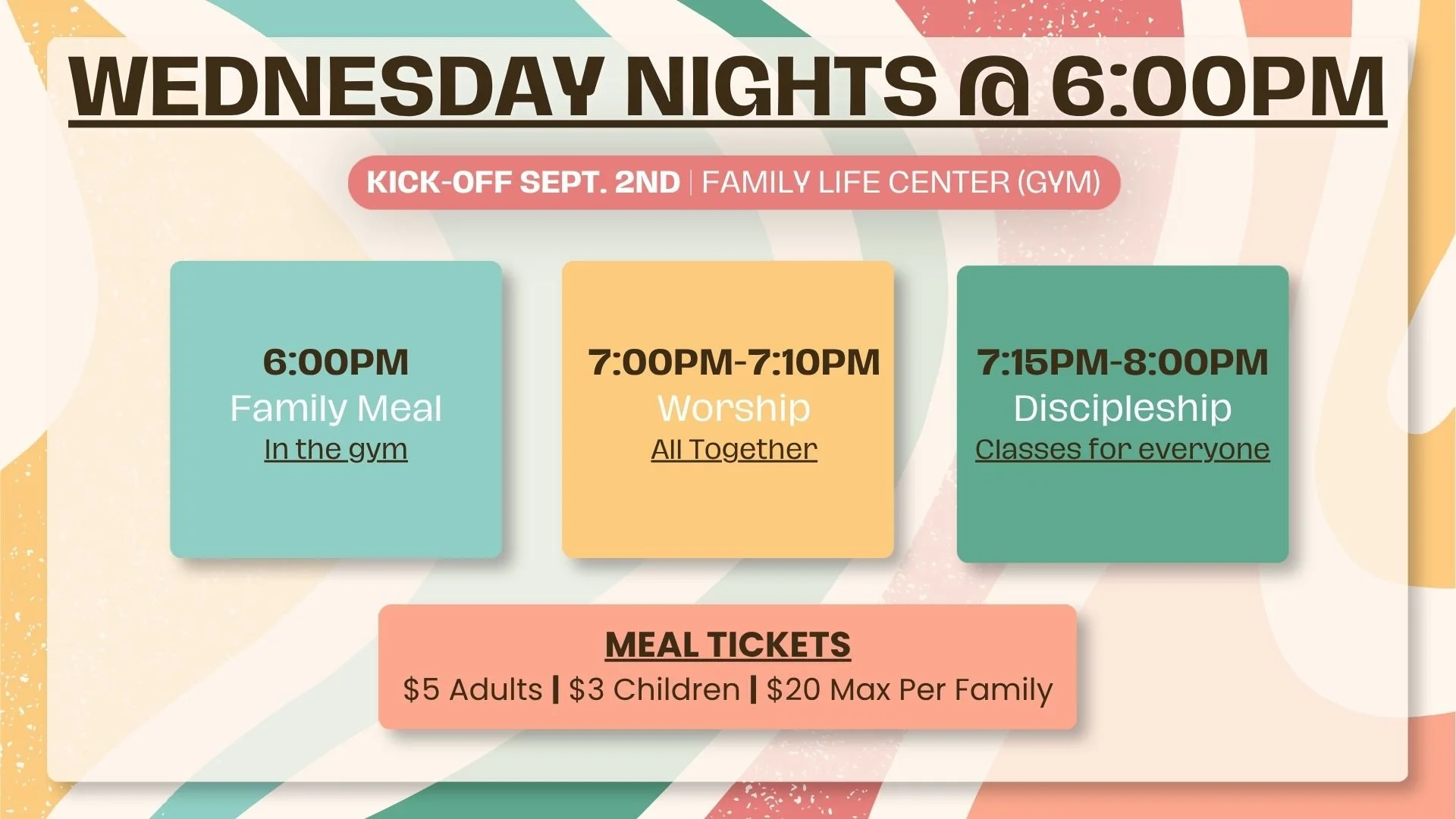 Wednesday Night Meal & Worship
