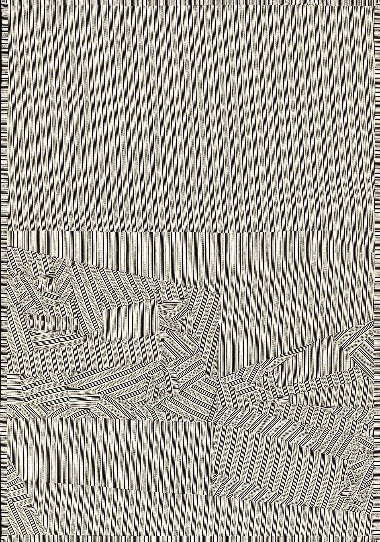 Debra Smith, Restructuring Series, pieced vintage silk artwork, 26.5 x 18.5 inch