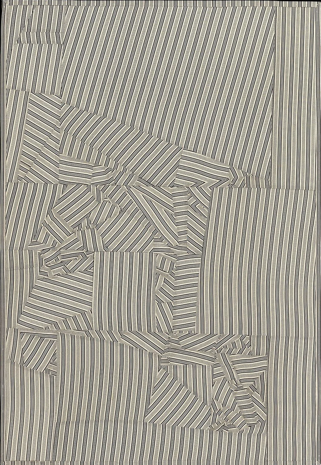 Debra Smith, Restructuring Series, pieced vintage silk artwork, 26.5 x 18.5 inch