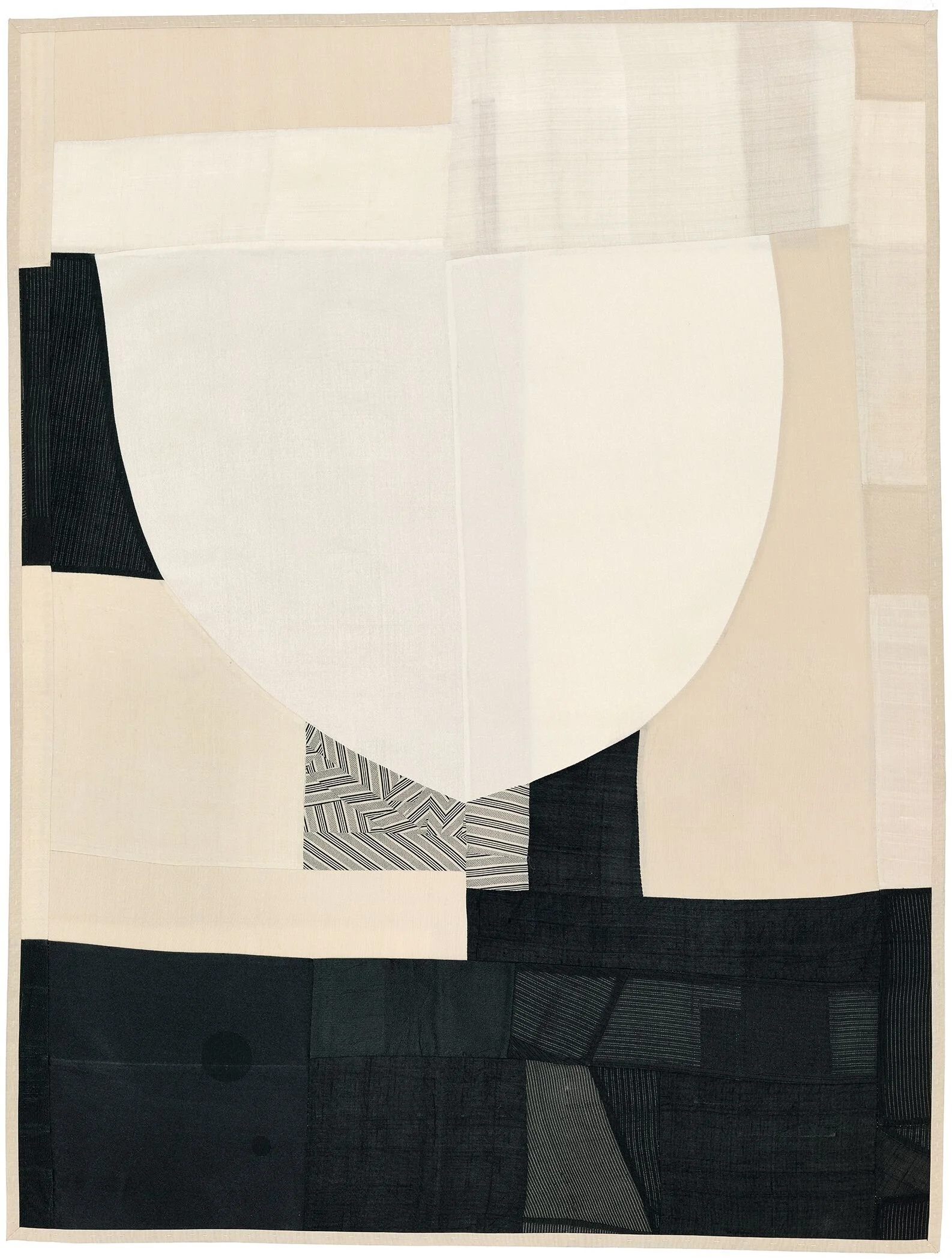 Debra Smith, Shifting Territory Series, pieced vintage silk artwork, 24 x 19 inch