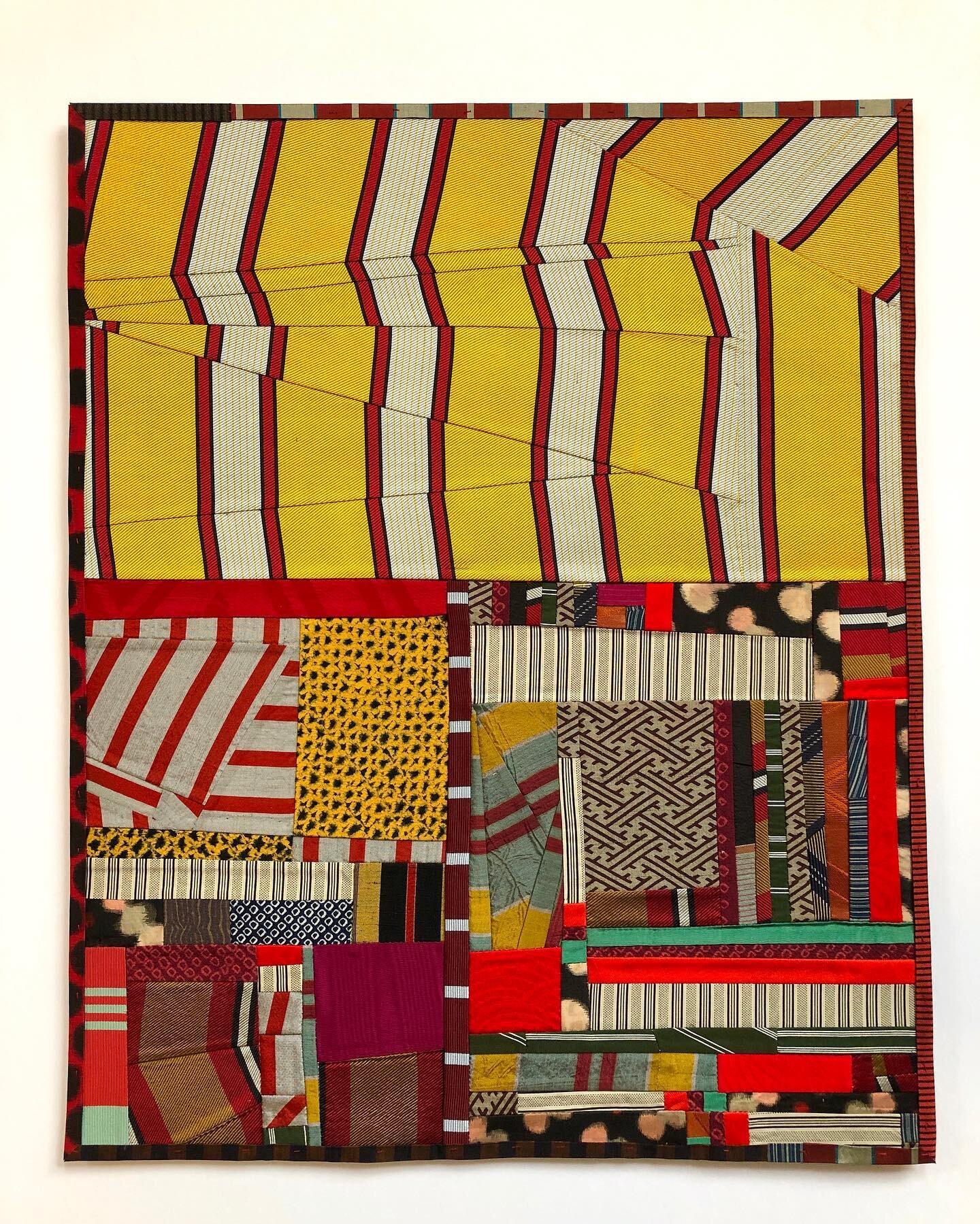 Taking Stories, 01
Pieced Vintage Silk
25.75 x 21.75 inch
2019

From my fall show Seeking Balance @hawcontemporary 

The first in a series of colorful new works was collected by one KCMO&rsquo;s  most enthusiastic/encouraging/prolific collectors of a