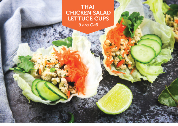 For a Light Lunch - Thai Chicken Lettuce Cups