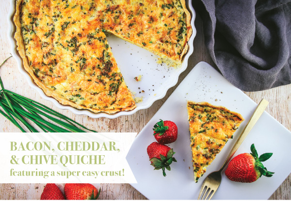 Bake a Bacon, Cheddar &amp; Chive Quiche (+ super-easy crust)