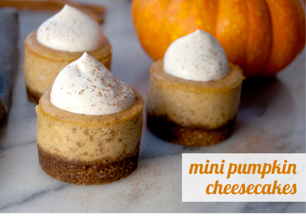 Thanksgiving Inspiration - Mini Pumpkin Cheesecakes