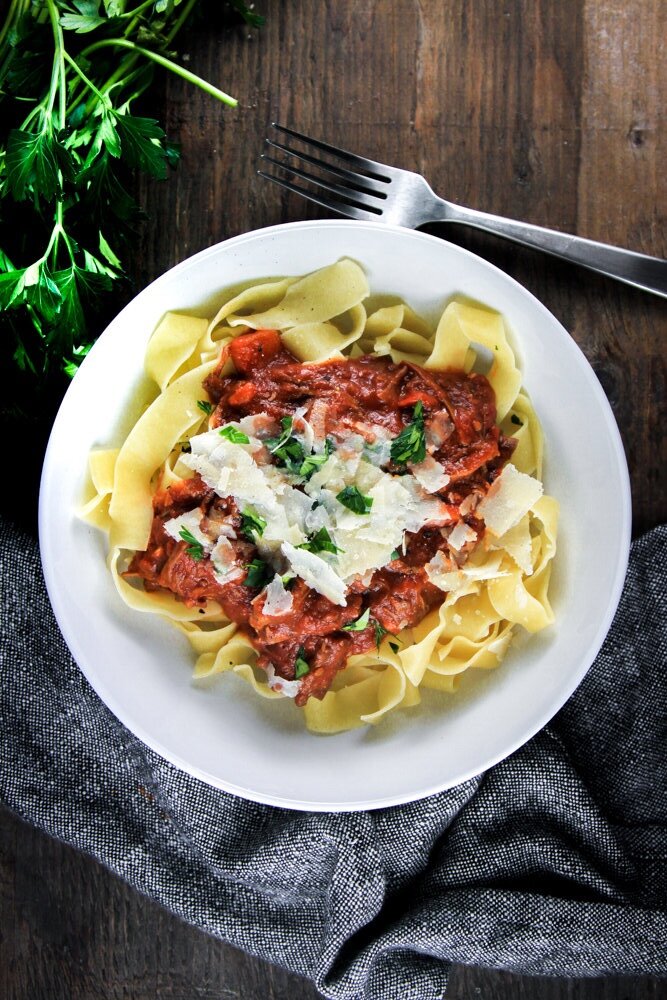 Flank Steak Ragu with Pappardelle