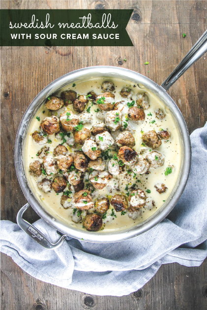 Swedish Meatballs with Sour Cream Sauce