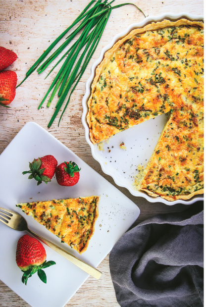 Bake a Bacon, Cheddar &amp; Chive Quiche (+ super-easy crust)