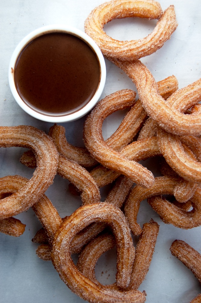 Homemade Churros with Dipping Chocolate 