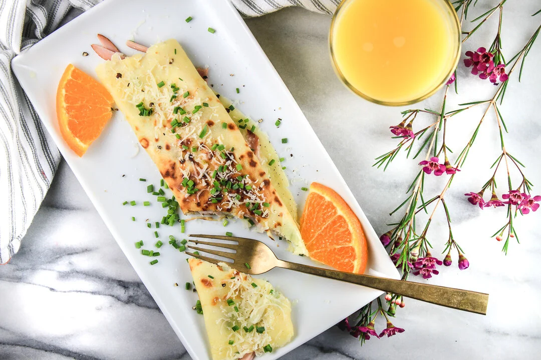 Savory Ham &amp; Cheese Crêpes