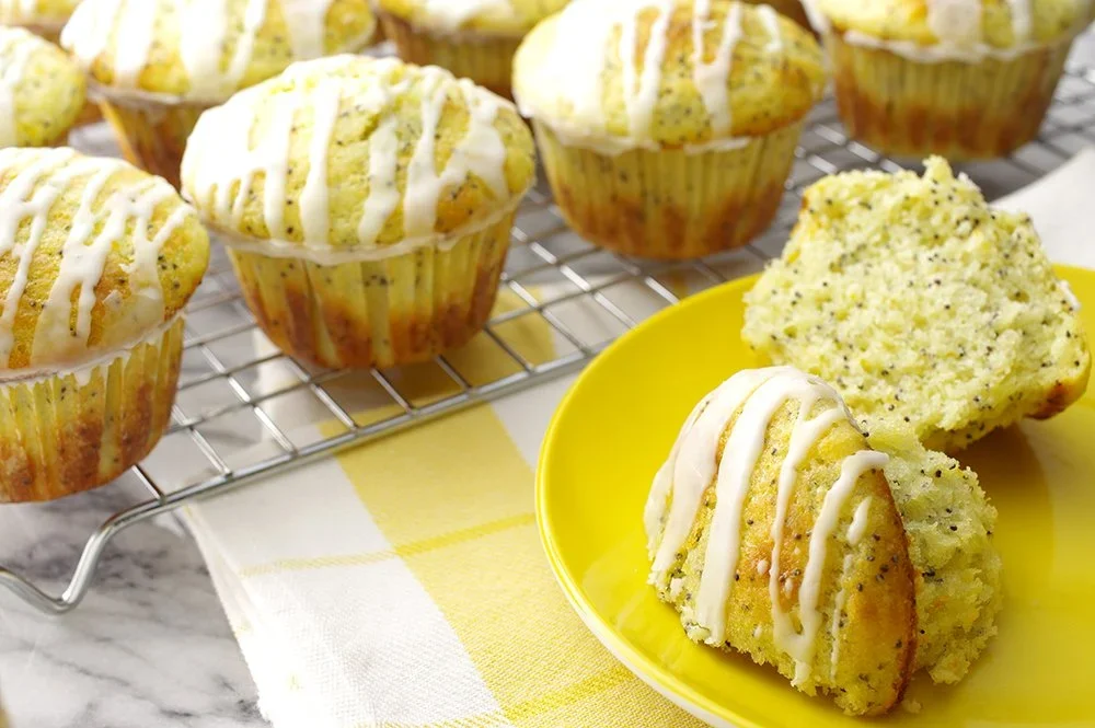 Citrus Poppyseed Muffins with a Lemon Glaze