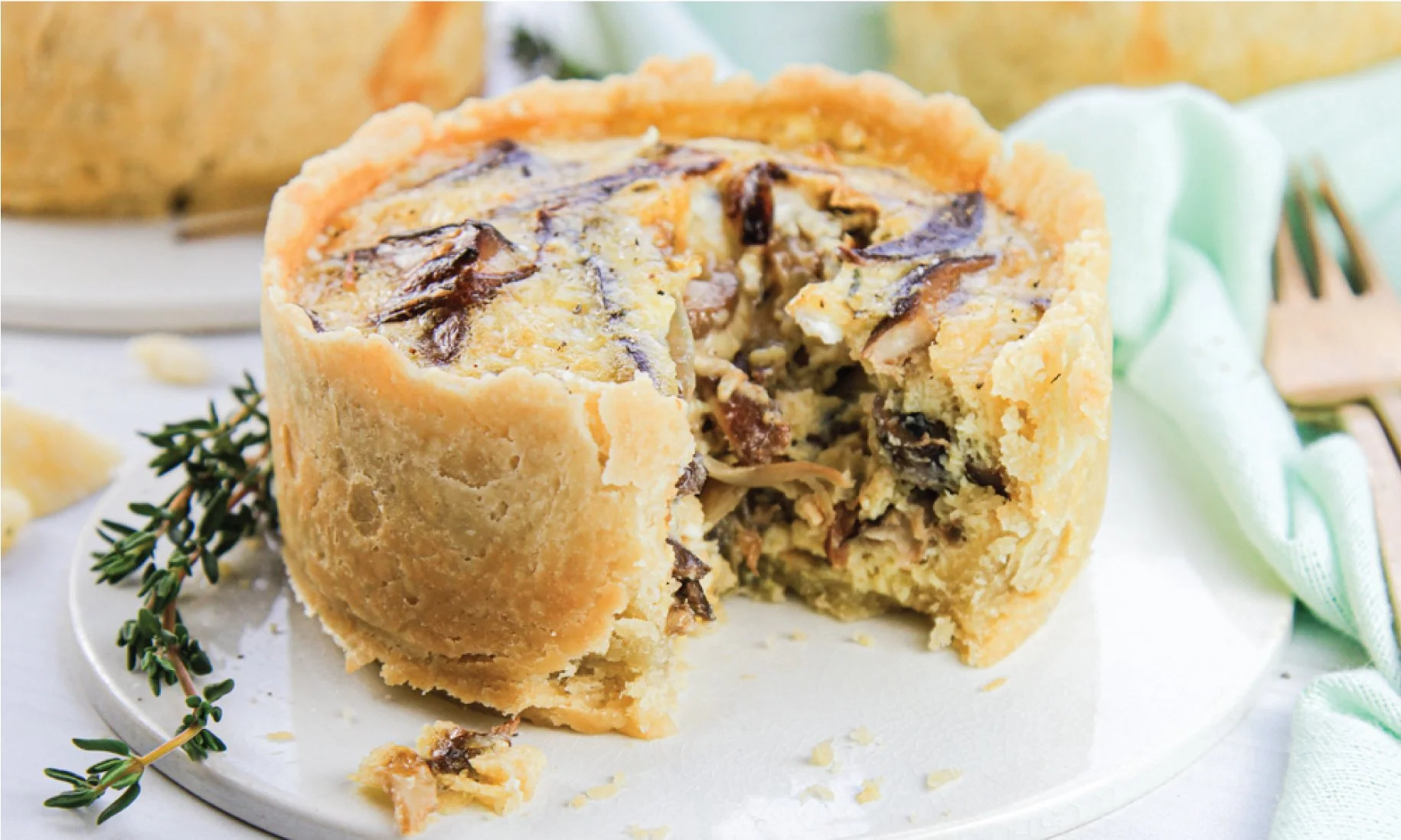 Caramelized Onion and Mushroom Mini Quiche