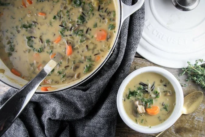 Creamy Mushroom and Wild Rice Soup