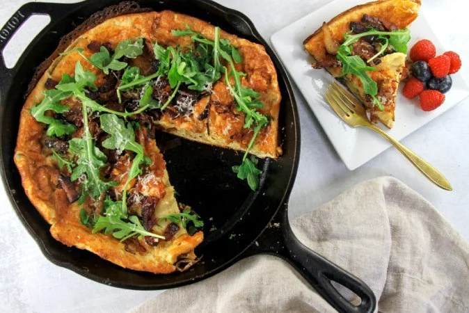 Savory Dutch Baby with Bacon and Caramelized Onions