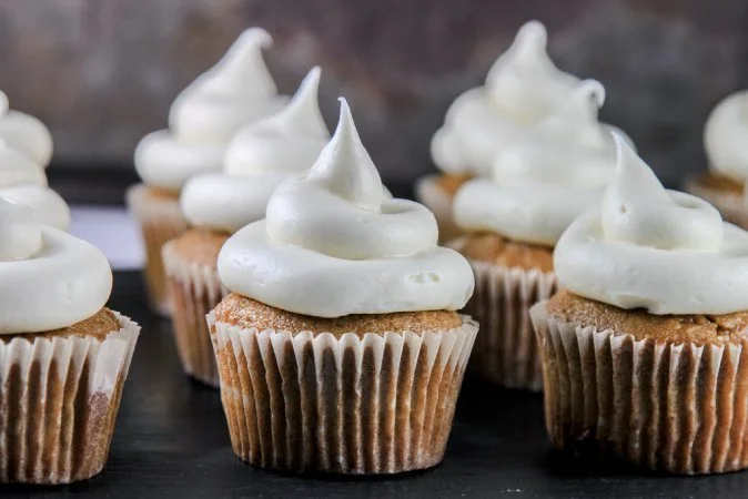 Pumpkin Spice Cupcakes with Maple Cream Cheese Frosting