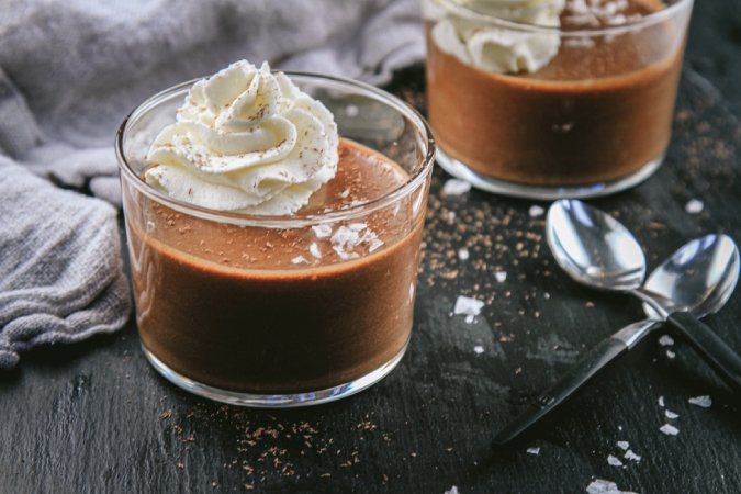 Mocha Mousse with Bourbon Whipped Cream