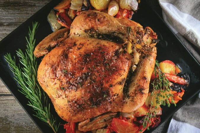 Roasted Chicken with Lemon, Herbs, &amp; Root Vegetables