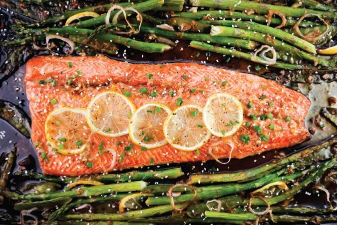 Baked Salmon with Asparagus