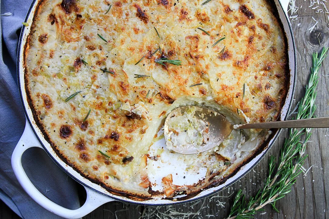 Classic Potato and Leek Gratin